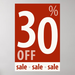 Poderoso sinal de VENDA de 30% OFF - poster de ven
