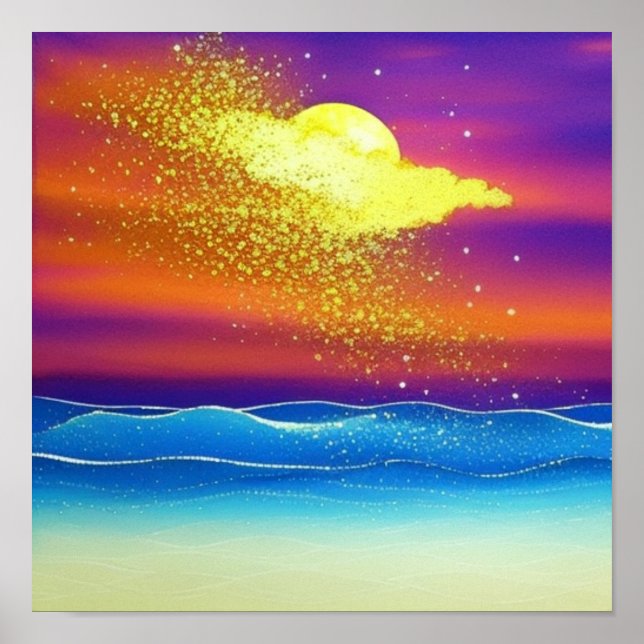 Poeira Dourada do Poster do Céu (Frente)