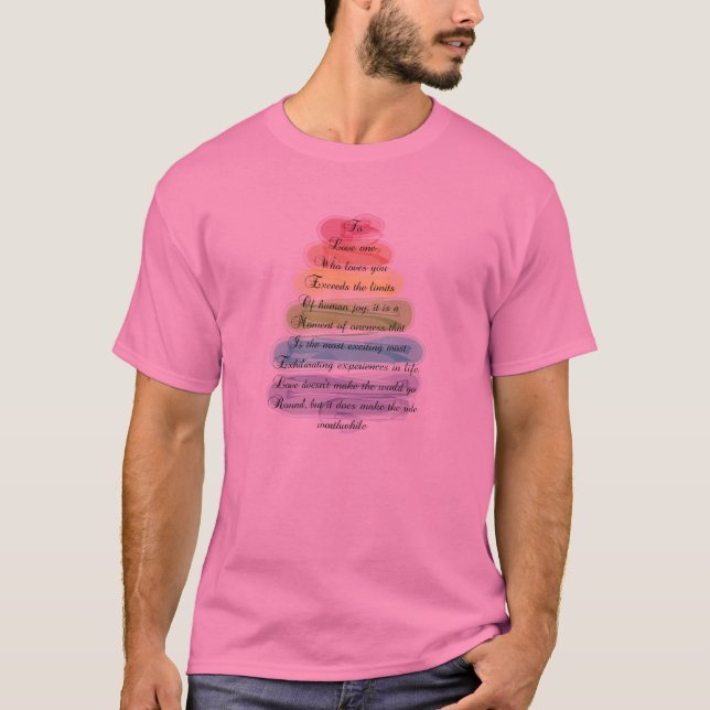 Poema "Amor" Oferece Design T-Shirt Artsy (Frente)