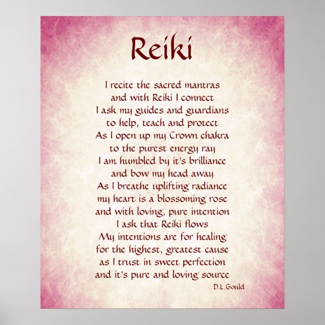 Poema-art poster 'Reiki' (Frente)