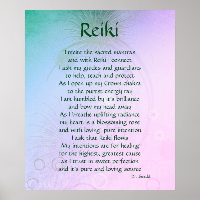 Poema-art poster 'Reiki' (Frente)