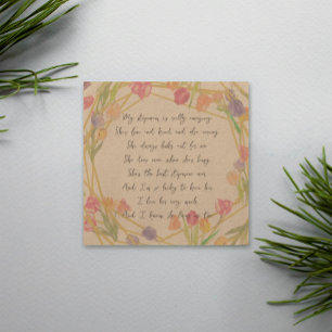 Poema de Apreciação Floral Elegante para Stepparen