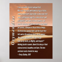 Poema de Ozymandias por Percy Shelley, Poster de 1