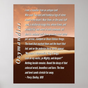 Poema de Ozymandias por Percy Shelley, Poster de 1