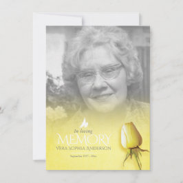 Poema de recordação da rosa amarela funerária