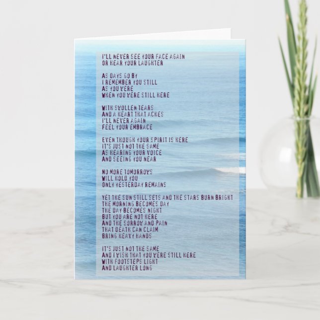 Poema de simpatia e tristeza - Cartão do Mar do Ha (Frente)