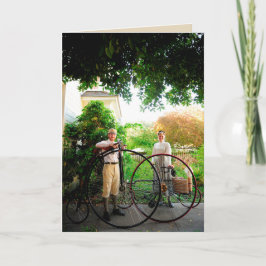 Poema do ciclismo do Victorian dentro do cartão