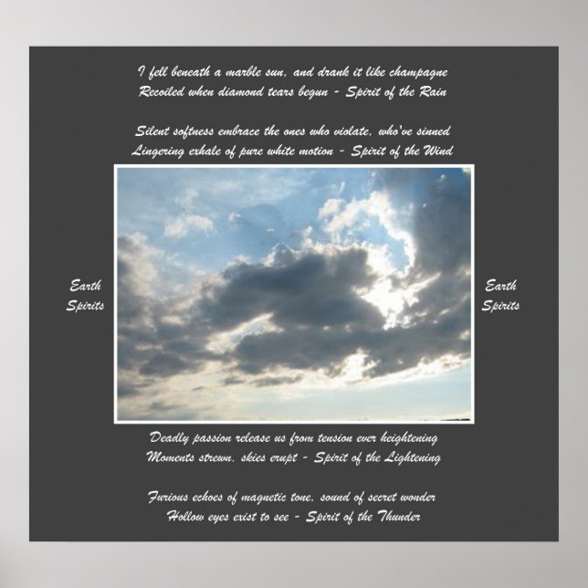 Poema *Espíritos da Terra* Poster (Frente)