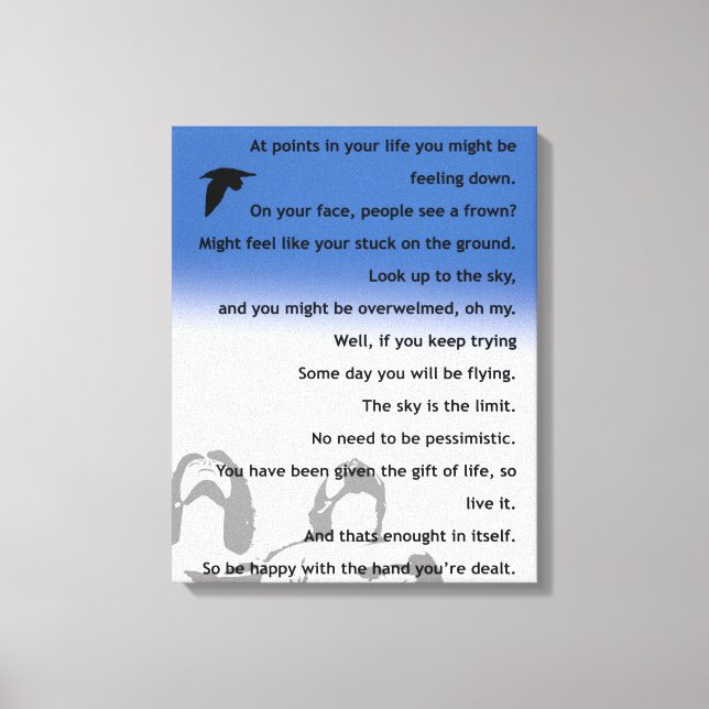 Poema Inspiracional - Canvas (Frente)