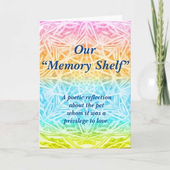 Poema: Memórias Especiais De Um Pet, Cartão Dobrad (Frente)