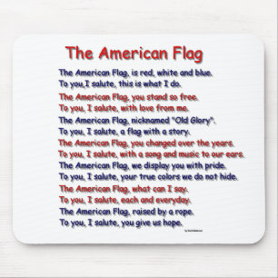 Poema Mousepad da bandeira americana