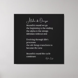 poesia alfa e ômega poesia canvas arte muralha dec