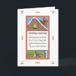 Poesia de Papai Noel do poema do cartão de 026<br><div class="desc">Este ano, envia aos seus amados os cartões de Natal que serão amados para sempre. Este cartão integral caracteriza um design bonito do vintage de um cartão real dos bons dias velhos. Este cartão está completamente customizável e vazio no interior que dá lhe a abundância do espaço para escrever sua...</div>