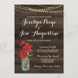 Poinsétia rústica do Natal do convite | do