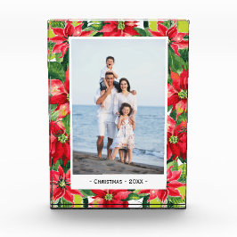 Poinsettia Aquarela - Bloco de Fotos de Feriado