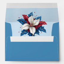 Poinsettia Branca Azul Funky