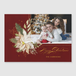 Poinsettia Branca, Dourada Caligrafia Verde