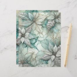 Poinsettia de Fosco de prata