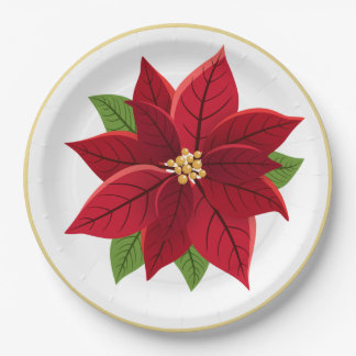 Poinsettia de Natal para Casamento Pratos de Pap