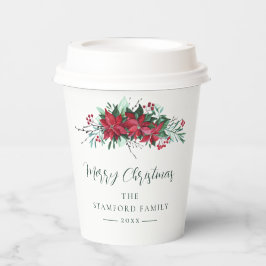 Poinsettia Família Floral Festiva Natal Personaliz