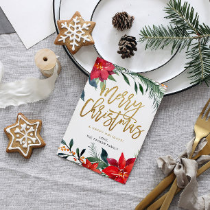 Poinsettia Floral Feliz Natal