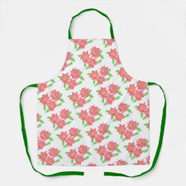 Poinsettia Holiday Apron
