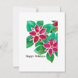 Poinsettia Holiday Card Modern