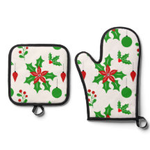 Poinsettias e Hollies em Branco