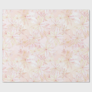 Poinsettias Rosa Suave - Papel de embrulho de Nata