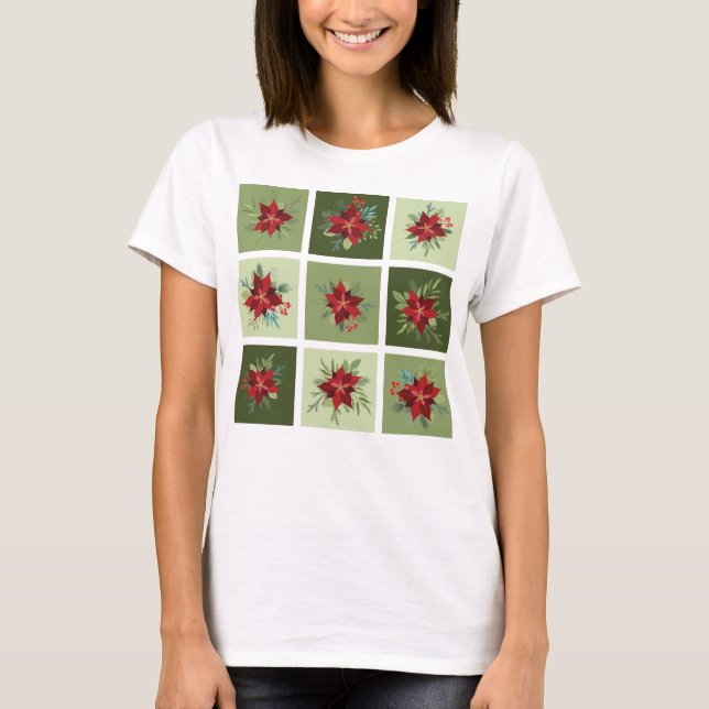 Poinsettias T-Shirt (Frente)
