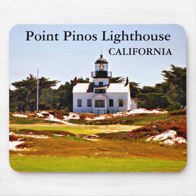 Point Pinos Lighthouse, Califórnia Mousepad (Frente)