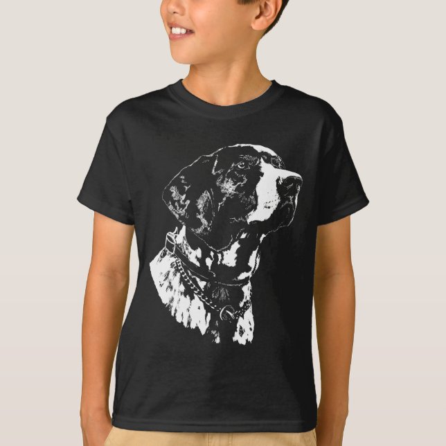 Pointer Dog Kid's Shirts Camisetas de cão de ponte (Frente)