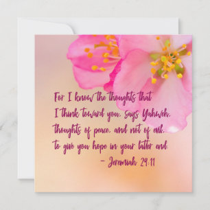 Pois Eu Sei Os Pensamentos De Christian Floral