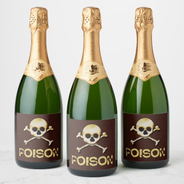Poison Skull E Crossbones Design (Garrafas)