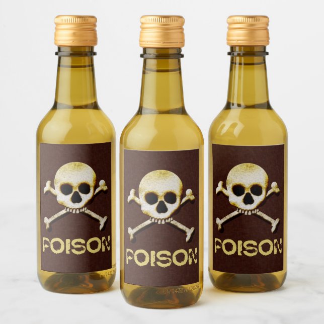Poison Skull E Crossbones Design (Garrafas)
