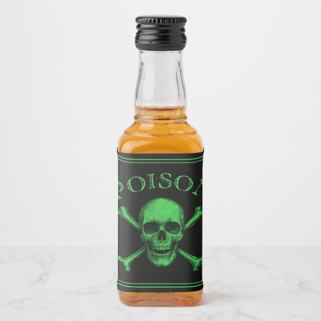 Poison Skull e Crossbones Halloween Design Impress (Frente)