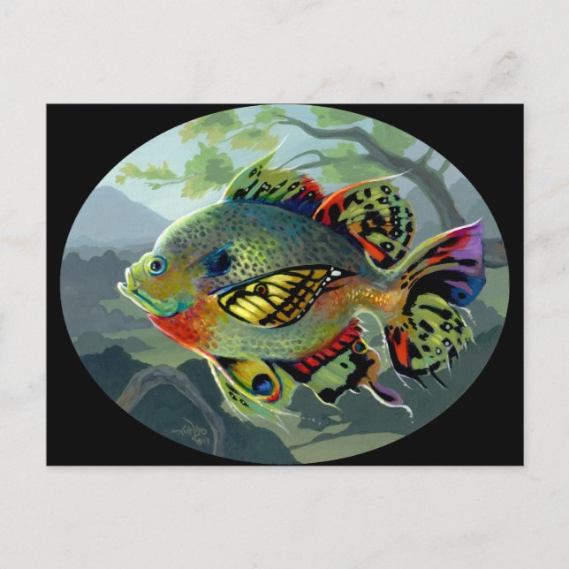 "Poissons Volants : Cartão postal Étude II (Frente)