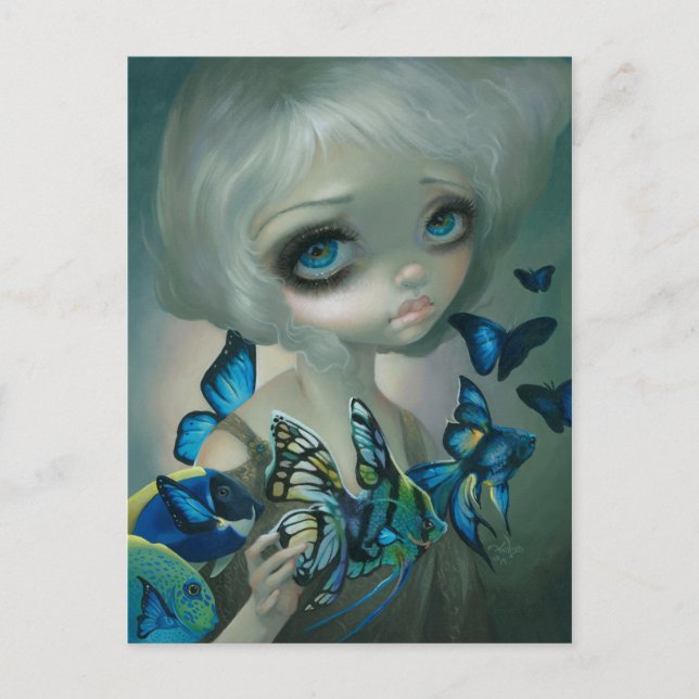 "Poissons Volants:  Cartão postal Les Poissons Ble (Frente)