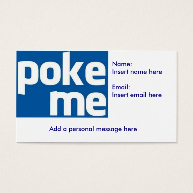 Poke Me no Facebook (Frente)