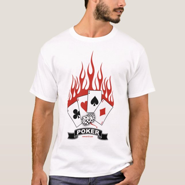 Poker flaming t-shirt (Frente)