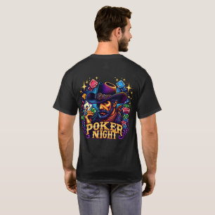 Poker Night Text Com Cowboy Western T-Shirt