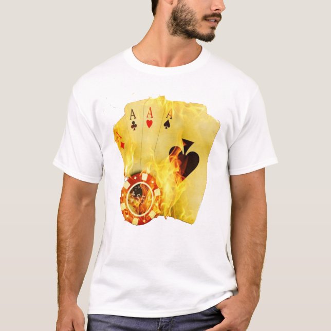 Poker On Fire T-Shirt (Frente)