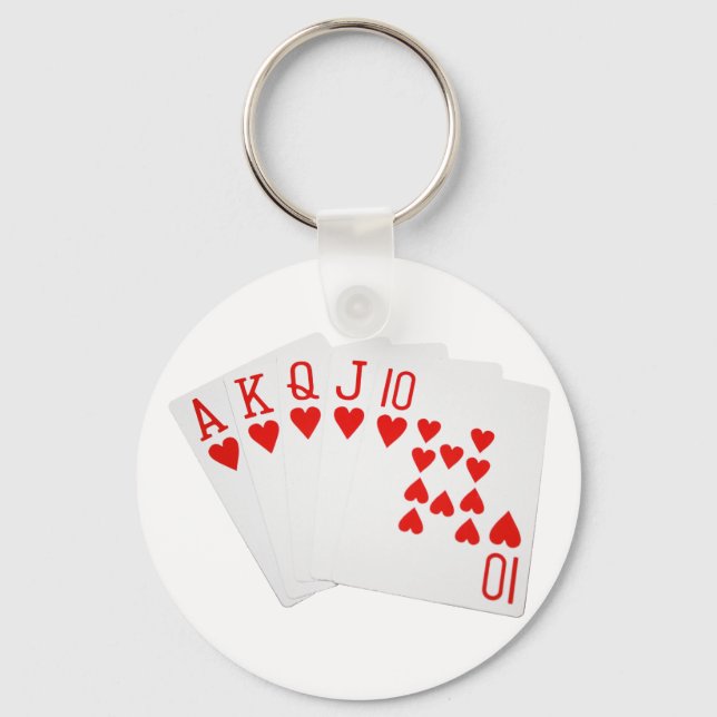 Poker Royal Flush Chaveiro (Frente)