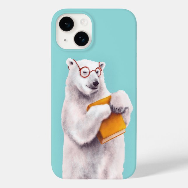 Polar Bear Book Lover Nerdy (Verso)