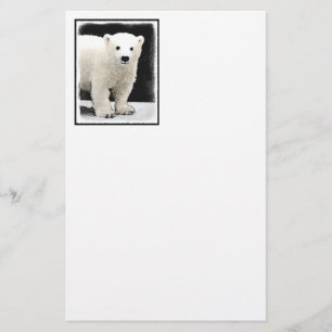 Polar Bear Cub Painting - Arte Original