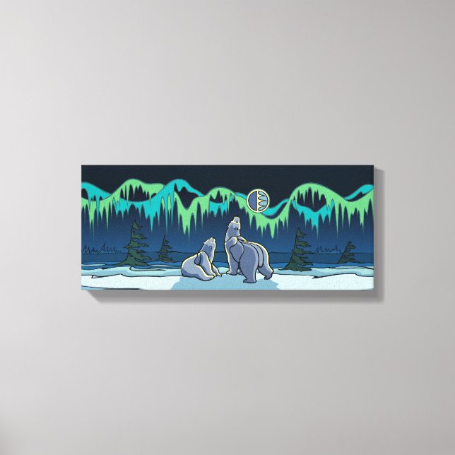 Polar Bear Painting Canadense Willife Canvas Print (Frente)