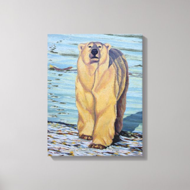 Polar Bear Painting Canadense Willife Canvas Print (Frente)