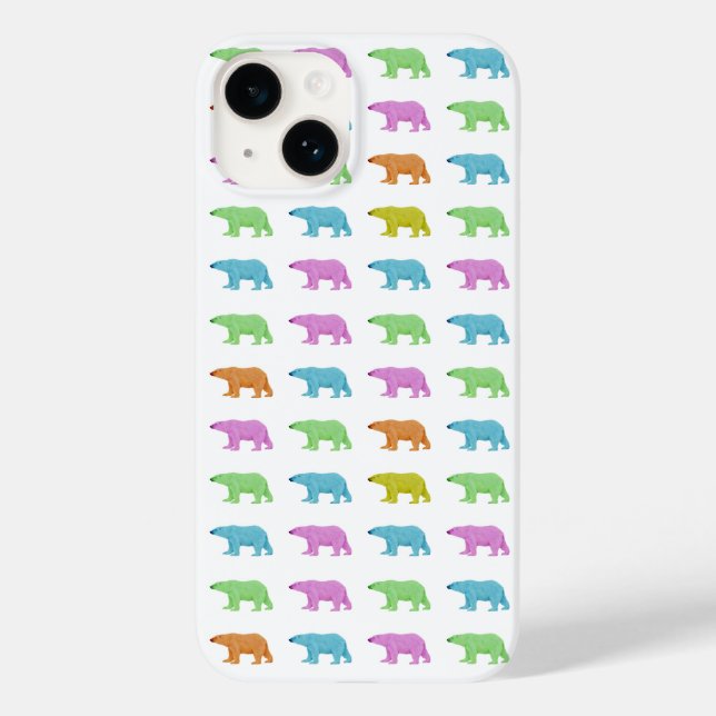 Polar Bear Pattern iPhone Case (Verso)