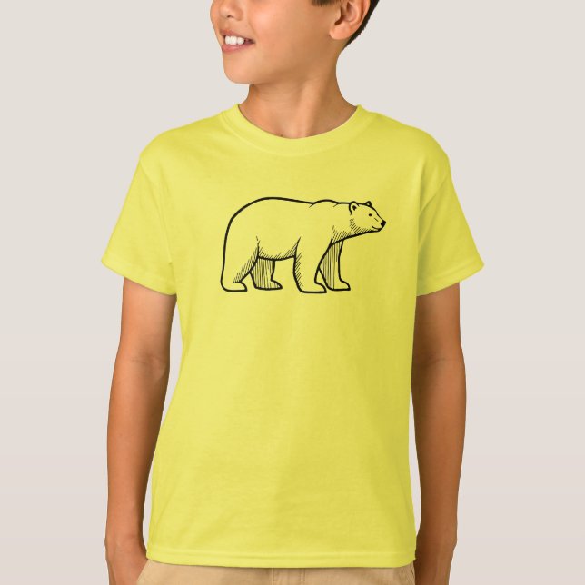 Polar Bear T-Shirt – Minimalist Animal design (Frente)