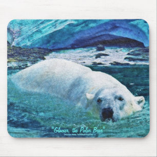 Polar Bear & Tundra Ice Wildlife Art Mousepad